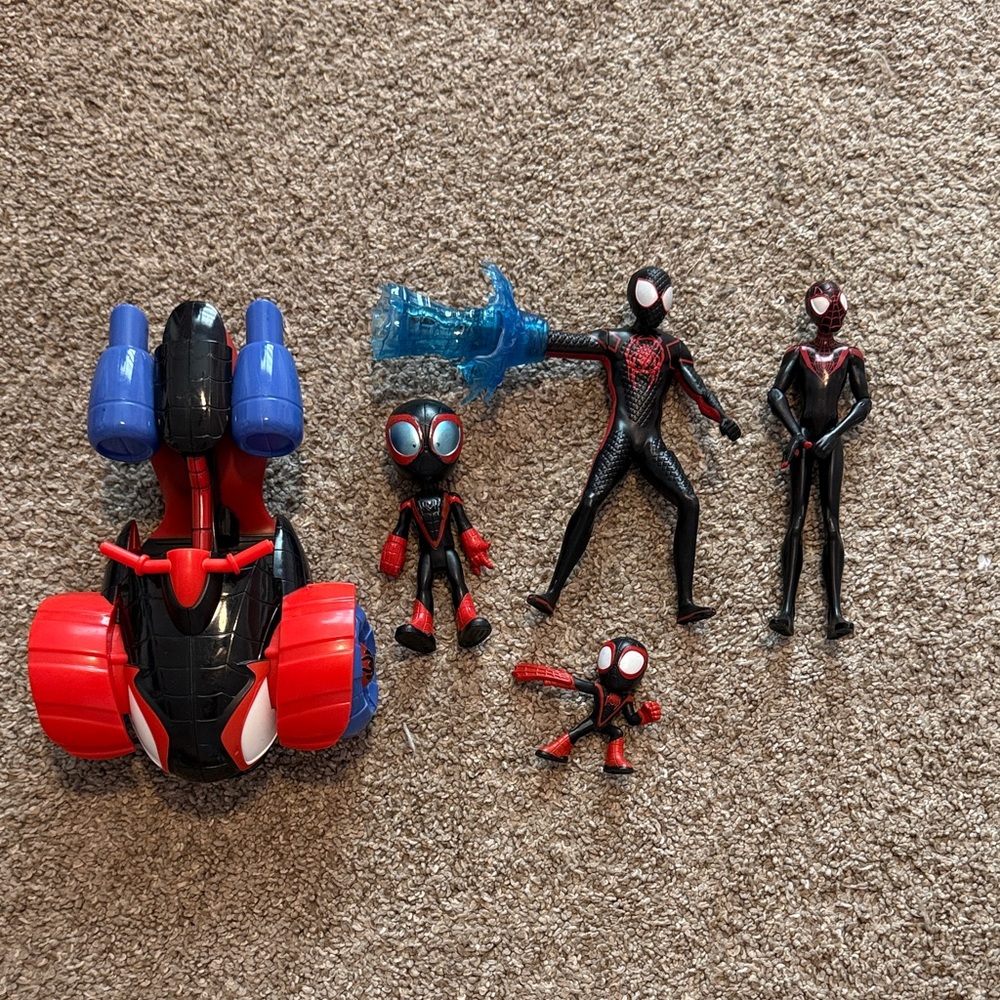 Marvel Miles Morales/Spin Hero Action Figure Lot